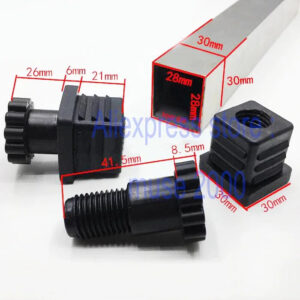 30x30 square feet adjustable feet pad plastic chair bed table blank tube insert end floor screw on furniture