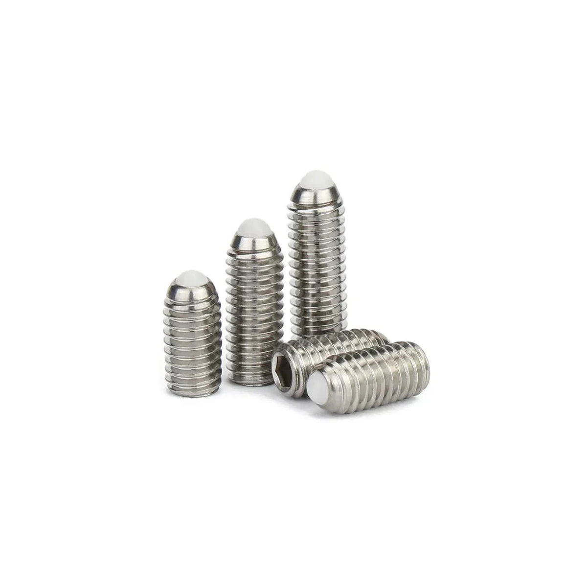 POM tip 304 steel Set screw M3 M4 M5 M6 Hex Socket Allen Spring Ball Plunger Grub Point Bolt grub spring ball tip dowel pin