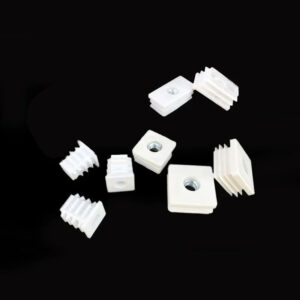 Screw on square tube plug pre-embedded nut blank tube insert furniture caster Leg Adjustable caster Levelling Glide Feet