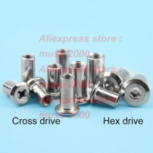 M6 M8 x 10-25mm Furniture Clamp Locking Plate, Steel Nut, Board Screw Bolt, Nut Bolt, T Long Nut, Durable and Versatile