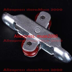 window rollers pulley  Adjustable balance double iron rolling  wheel push steel nylon roller glidewheel sheave display cabinet