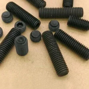 UNC 7/16-14 1/2-13 5/8-11 pitch carbon steel Grade 12.9 black set screw steel inner hex bolt concave hollow end Black 3D printer