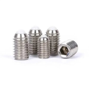POM plastic ball  Hex Socket Spring Ball Plunger Set Screw spring 304 stainless steel wave beads positioning marbllow ended