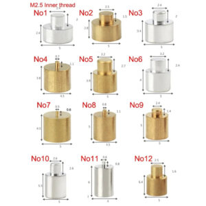 M2.5 copper nut standoff brass spaer copper weld soldering pin PCB LED SMT thread connector Copper Nut threaded pass Column