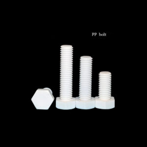 PP plastic M3 M4 M5x10 12 16 20 25 30 35 40 mm length thread bolt  screw acid and alkali resistance white insulation