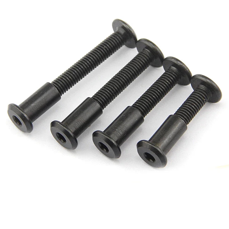 Black M6x12-80mm Furniture Locking Bolt, Nut Plate, Fastener, Screw Nut, Particle Board, Longer Screw, Panel Fastener - Image 2