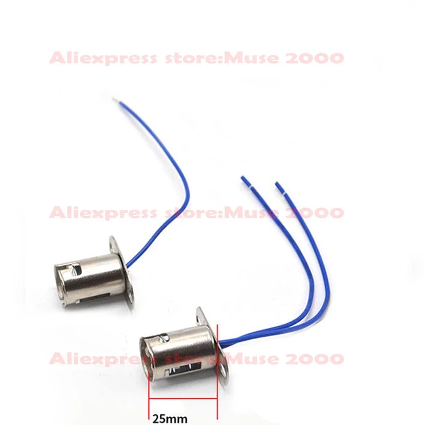 B15 lamp holder Socket Single double Contacts lights connector B15S B15D Motorcycle Lamp Base with install base screw hole