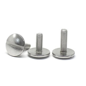 304 stainless steel M4M5M6M8 slotted drive extra large flat head slotted screws flat round head bolts  GB947