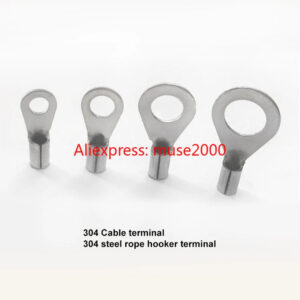 304 steel rope connector OT 2.5mm2 M3 M4 M5 M6 M8 Crimping terminal High temperature  twist wire rope terminal