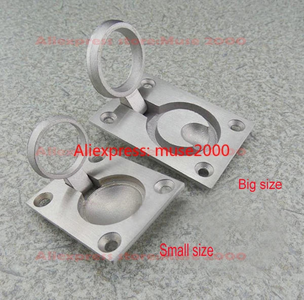 304 steel hiden ring invisible puller pull ring embedded pull Cabinet Move Sliding door marine ship yacht square floor buckle - Image 2