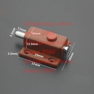 Plastic Cabinets door Spring latch  locker Self-bouncing button latch chassis reboundpush close press button open touch latch