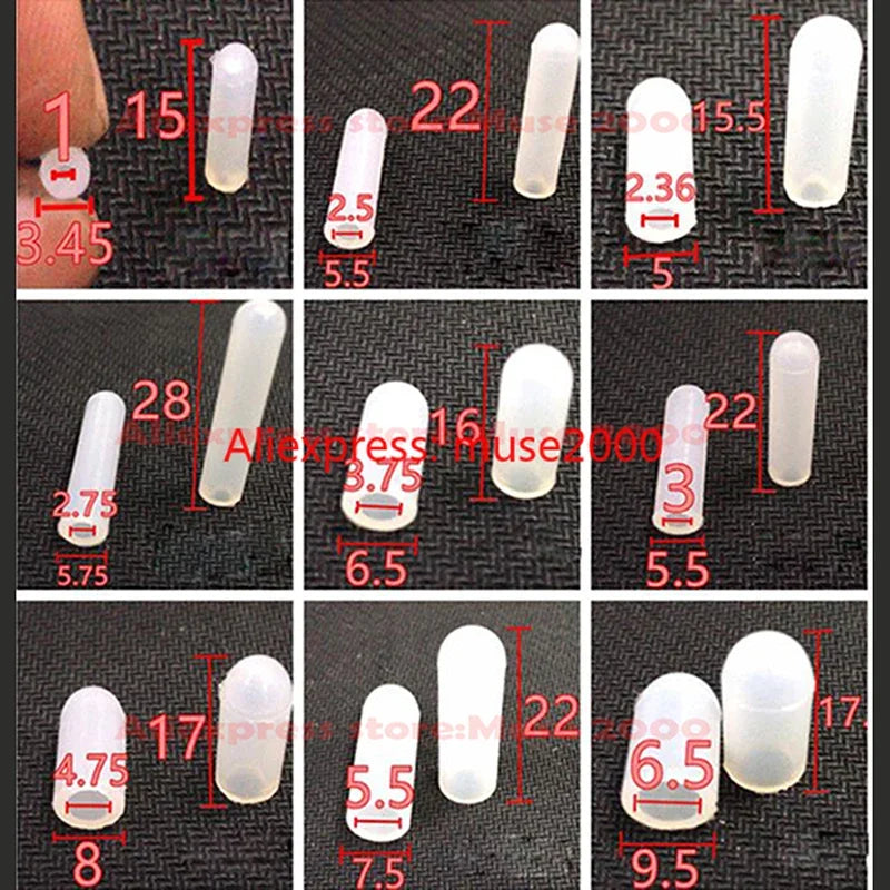 1-7.5mm Inner dia silica rubber tube cap cover silicone high temperature resistance plastic coating plating protector sleeve end - Image 3