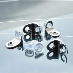Furniture L board supporter alloy steel layer stayer,splint glass level board holder,sucker damper cabinet cupboard hardware