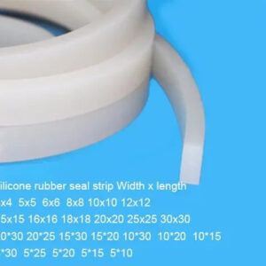 20x20 20x25 20x30mm Silicone solid seal strip oblong square water proof seal thermal resistance bath room base door floor window