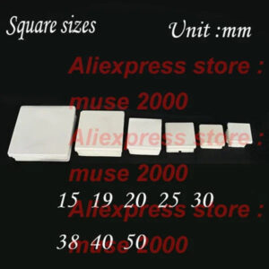 Tube Inserts End Blanking Cap,30*30mm,square ,white,pipe tube plug pads,furmiture chair desk foot anti slip,Plastic pipe plug