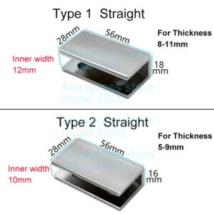 Glass show shelf steel connector L T Cross straight shape glass cabinet tank shelf joint layer supporter furniture show