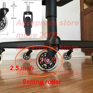 2.5 3 inch ball caster  office chair clear PU black and silver boss work chair furniture roller feet pad quick fitting