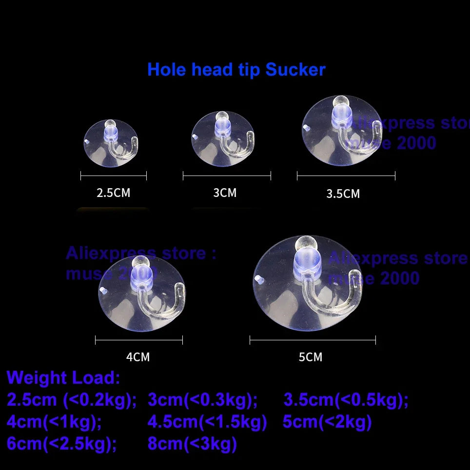 2 2.5 3 3.5 cm dia Double sides Clear PVC sucker plastic hooker home glass table plate smooth flat tile glass sucker slip proof - Image 4