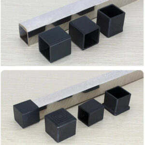 20 pcs Square & oblong PVC furniture pad cup tube ends cover chair leg feet cap cover pad furniture pipe protector floor scratch damper