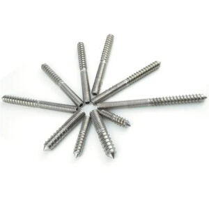 304 Stainless Steel Wood Stair Bolt, Double Thread Self-Tapping Screw for Furniture, Staircase, Sofa, Dining Table, Chair