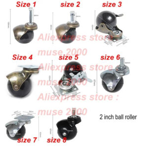 2 inch office chair ball caster screw on furniture roller feet pad Ball 50mm quick fitting  damper floor shock noise proof