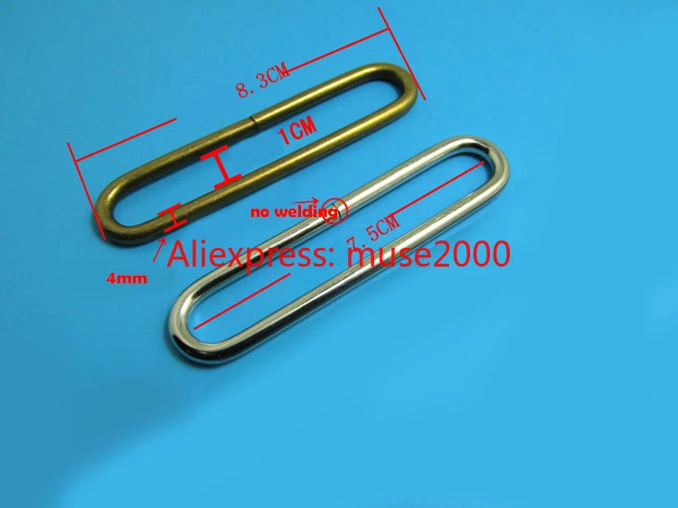 Weaving tape buckle metal steel ring oblong elliptical shape belt anchor clip fastener Adjusting Shoulder straps buckle bag - Image 3