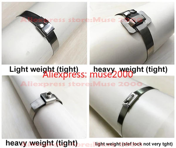 304 steel cable tie buckle Outdoor transport sign label board hanger fastener holder clamp clip clasp self-locking electric pole - Image 4