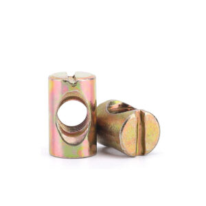 M6 H 11/13/15/20mm Dia 10mm Furniture cross bar nut children baby bed connector wood tool shelf hammer nut T nut crossbar Bolt