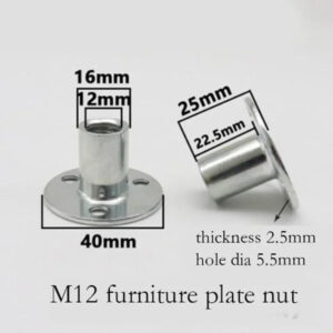 M12 bed round flange nut column lock palte fasten nut splint bolt nuts thicken large base board washer anchor