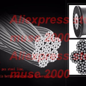 304 steel 7x19 rope 31.5 2 2.5 3 4 5 6 8 10mm dia rope stranded  twist line rope Fishing wire rope home photo frame DIY
