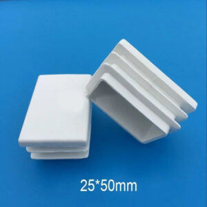 25X50 mm tube insert ends ,oblong rectangle pipe plastic blanking tube plug chair feet pad led end covers white cap 1*2 inch
