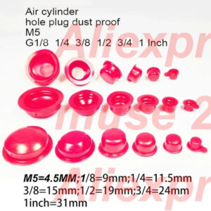 1/8 1/4 12 3/8 1/2 3/4 1 inch M5 Air cylinder hole plug plastic cap inner thread nut pipe cover dust proof seal insert end