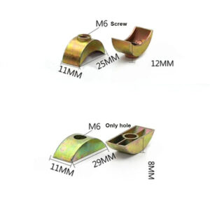 M6 Zinc alloy steel spacer furniture Crescent washer arch semicircle dining table threaded pole connector washer