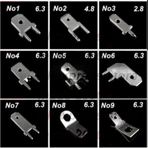PCB Welding Inserting Terminal Splice Lug, 2.8 4.8 6.3mm Width, Male Terminal Connector, Copper with Plated Method, Board Base