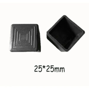25*25mm 1' inch table feet cover Cap,square Furniture wood steel leg pad,Good shelf feet protector,black tube pipe cover ending