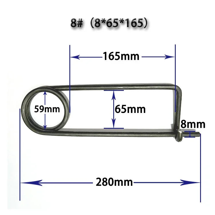 Brooch steel Steel safty dia 2 3 4 5 6 6.5 8mm square shape spring pin quick lock Brooch locking fastener car - Image 7