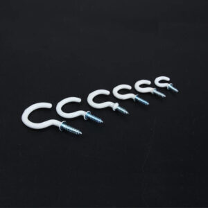 1/2 5/8 3/4 7/8 1 2 inch  eye screw question mark hooker hanger plastic coated plated door wall Tent camping wood nail  screw