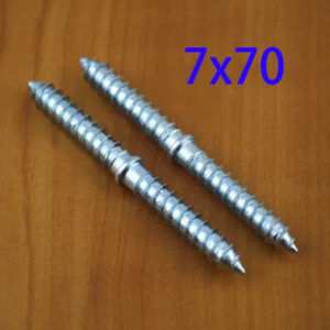 7x70 Wood Furniture stairs Double thread bolt self tapping Screw staircase stairway sofa board dining-table wood chair connector