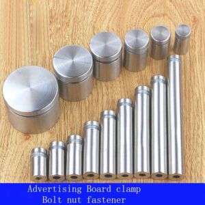 Dia 19 25 30 mm advertising board holder decorative acrylic support billboard mirror glass fixing clamp clip