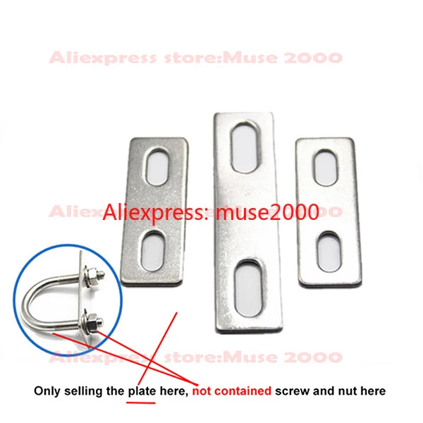M6 M8 M10 M12 U Shape tube clamp locking plate pipe 304 holder clip clasp washer lboard locker stoper - Image 2