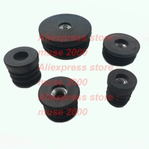 16 19 22 25 30 32 35 38 50 mm round feet plug M6 m8 m10 nut pre embedded blank tube insert end Furniture Levelling Screw On Feet