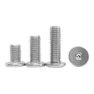 Hollow screw  bolt 304 steel   M2.5M3M4 inner hex screw C type flat thin head Screws bolt center hollow gas hole mask machine