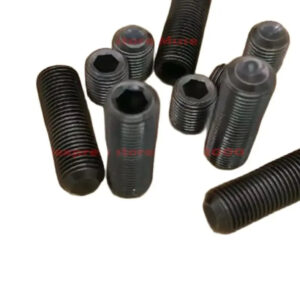 12.9 grade steel Set screw UNC 1/4-20 coarse pitch Grub Screws Inner Hex Socket point cup end fastener hardware black