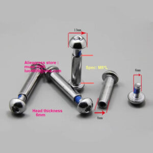 Dia 8 x21 -86mm locking splint screw Mashroom head screw Nut bolt ball Hex drive Bicycle Skateboard plate board panel fastener