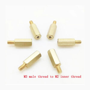 M3 outer to M2 inner brass hex standoff spacer female to male thread connector Length 7+3 8+4 Hex Nut threaded Column