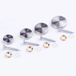 Dia 16 19 22 25 30 40mm advertising board holder 304 stainless steel cap cover decorative acrylic billboard mirror glass fixing