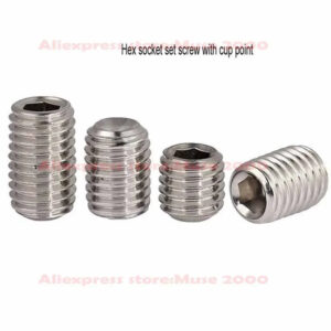 Set screw 10-32 1/4-28 5/16-24 UNF pitch Grub Screws Inner Hex Socket Flat point and cup point 304 Stainless Steel