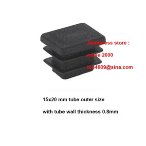 13*23 15x20mm Tube outer Oblong Rectangle Plastic feet tube plug blanking Tube insert ending chair desk square feet cap