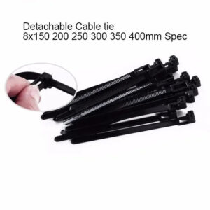 8X150 200 250 300 350 400mm detachable cable tie Releasable re-usable Nylon wire zip tie,slacken loosen relax tighten bundle up