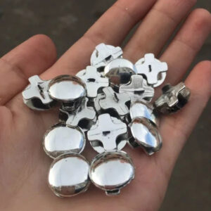 For outer 15mm tube plug silver Cr planted chroming minute surface head insert end cap folding shelf pile pole cover Thin tube